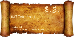 Röck Emil névjegykártya